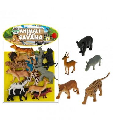 BUSTA GEO NATURE ANIMALI DEL MONDO 15PZ CON MAPPA ILLUSTRATA