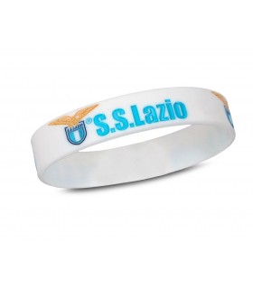 BRACCIALE S.S. LAZIO IN SILICONE COLORE BIANCO IN BLISTER