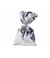 Buste Regalo Lucide in polipropilene mis.cm. 25x40  colore argento Conf. 50  pz