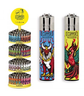 ACCENDINO CLIPPER LARGE RANDOM CREATURES EXPO GIREVOLE DA 192 PZ. ASSORTITO CON 8 GRAFICHE