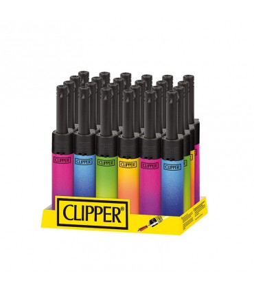 Accendigas Clipper Mini Tube MET GRAD.4  Expo 24 pz. colori assortiti