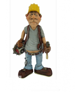 Caricature Mestieri "Il Carpentiere" H. 15 cm