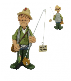 Caricature Mestieri "Il Pescatore" H. 15 cm