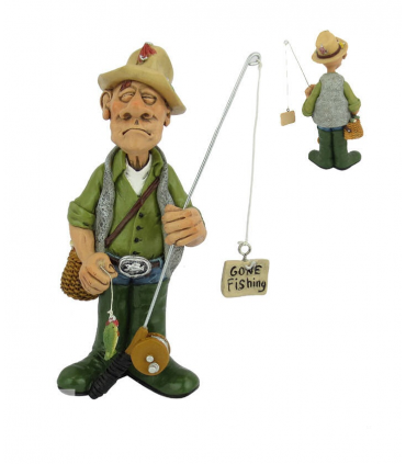 Caricature Mestieri "Il Pescatore" H. 15 cm