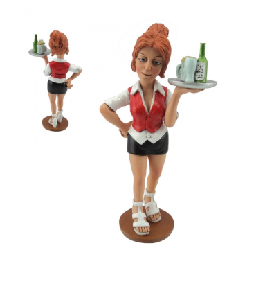 Caricature Mestieri "La Cameriera" H. 15 cm