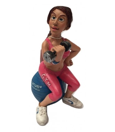 Caricature Mestieri "La Palestrata Fitness" H. 15 cm