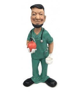 Caricatura Mestieri "La Cantante" H. 15 cm.