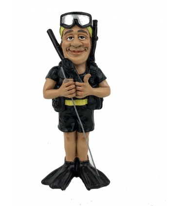 Caricatura Mestieri IN RESINA "IL SOMMOZZATORE" H.16 cm Confezionata in scatola regalo