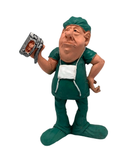 Caricature Mestieri IN RESINA  "IL CHIRURGO" H. 16 cm Confezionata in scatola regalo