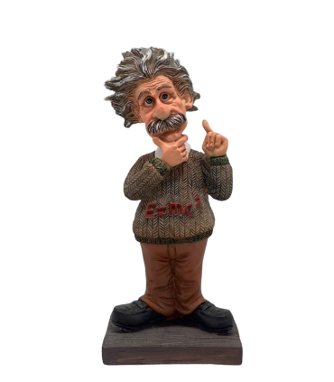 Caricature Mestieri IN RESINA  "IL GENIO EISTEIN" H. 16 cm Confezionata in scatola regalo
