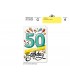 Biglietto CROMO COMPLEANNO 50 ANNI CON GLITTER CONF. 6 PZ.