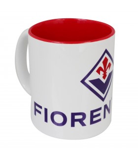 TAZZA MUG IN CERAMICA A.C. FIORENTINA CON INTERNO ROSSO CONFEZIONATA IN SCATOLA DA REGALO