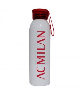 Borraccia in Alluminio con tappo in Plastica e Laccio in Silicone da 650ml a.c. milan