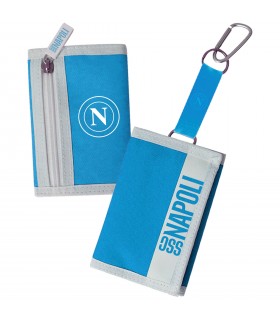 PORTACHIAVI PORTAMONETE IN TESSUTO CON MOSCHETTONE S.S.C. NAPOLI