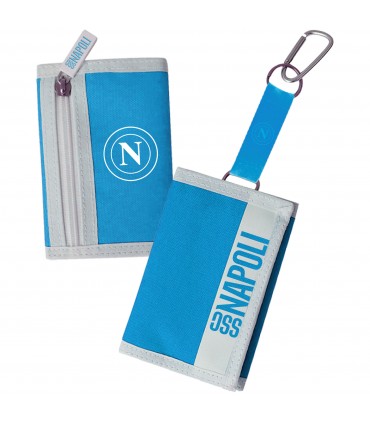 PORTACHIAVI PORTAMONETE IN TESSUTO CON MOSCHETTONE S.S.C. NAPOLI