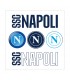 STICKERS ADESIVI ASSORTITI CON SCRITTE E LOGHI S.S.C. NAPOLI