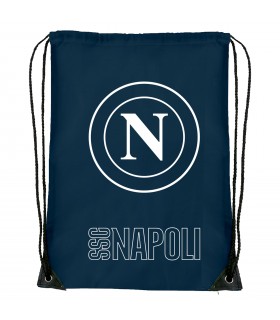 SACCA BLU NAVY CON LOGO BIANCO E SCRITTA S.S.C. NAPOLI