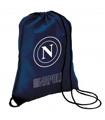 SACCA BLU NAVY CON LOGO BIANCO E SCRITTA S.S.C. NAPOLI