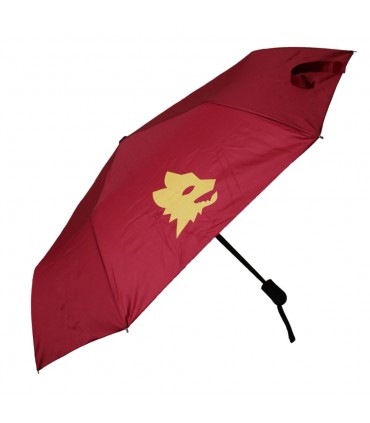 OMBRELLO TASCABILE BORDEAUX APERTURA AUTOMATICA CON FODERO PERSONALIZZATO A.S ROMA