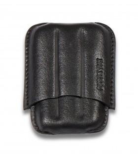 Porta 3 Sigari Toscanelli Dal Negro in vera pelle sienna colore nero