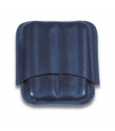 Porta 4 Sigari Toscanelli Dal Negro in vera pelle sienna colore Blu