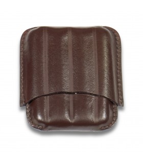 Porta 4 Sigari Toscanelli Dal Negro in vera pelle sienna colore Nero