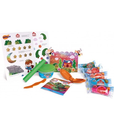 Didò GiocaCrea DRAGON la confezione include tutto il Dragon, tra cui la pasta modellabile di vari colori e gli accessori