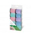 set 10 nastri regalo lebez colori pastello dim.100mmx 10 metri colori assortiti