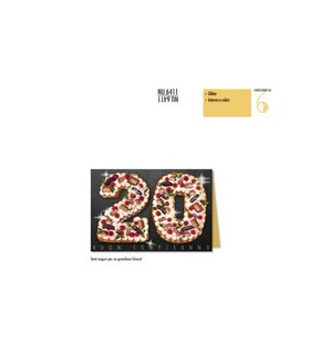 Biglietto Cromo Compleanno  20 anni conf. da 6 pz. monosoggetto