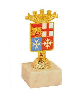 TROFEINO IN METALLO LOGO SMALTATO MARINA MILITARE CONFEZIONATO IN SCATOLA DA REGALO