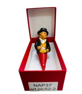 Gobbo in Terracotta H.12 cm Realizzato e Dipinto a mano CONFEZIONATO IN SCATOLA DA REGALO