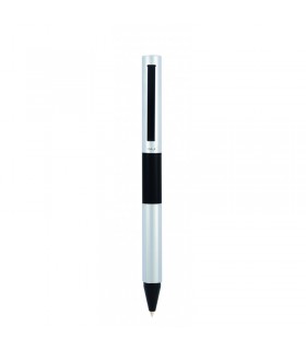 PENNA A SFERA NIJI IN METALLO COLORE NERO E GRIGIO CONFEZIONATA IN SCATOLA DA REGALO