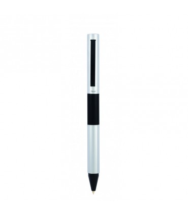 PENNA A SFERA NIJI IN METALLO COLORE NERO E GRIGIO CONFEZIONATA IN SCATOLA DA REGALO