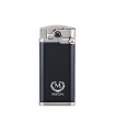ACCENDINO ELETTRONICO MYON IN METALLO PE RPIPA FIAMMA TURBO JET FLAME COLORE NERO CONFEZIONATO IN ELEGANTE SCATOLA DA REGALO