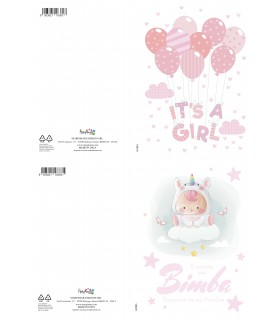 biglietto Marpimar NASCITA BAMBINA conf. 12 pz. assortiti