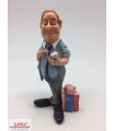 Caricature Mestieri in resina "Ragioniere Commercialista" H. 15 cm