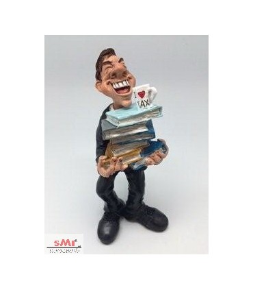 Caricatura Mestieri IN RESINA "Il commrcialista ragioniere" H. 15 cm.