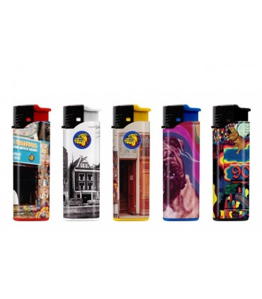 Accendino Elettronico The Bulldog Turbo  conf. 25 pz. assortito con 5 fantasie