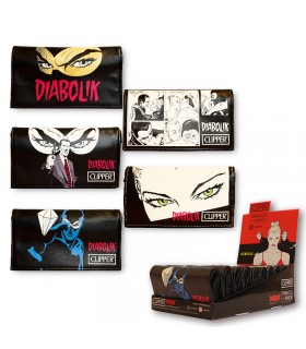 Bustina Porta Tabacco DIABOLIK 2 in ecopelle con chiusura calamitata expo da 10 pz. FIGURE assortite