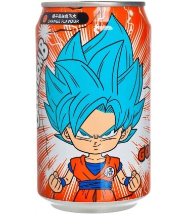 OCEAN BOMB DRAGON BALL GOKU Saiyan Blu BEVANDA FRIZZANTE AL GUSTO ARANCIA LATTINA DA 330ML