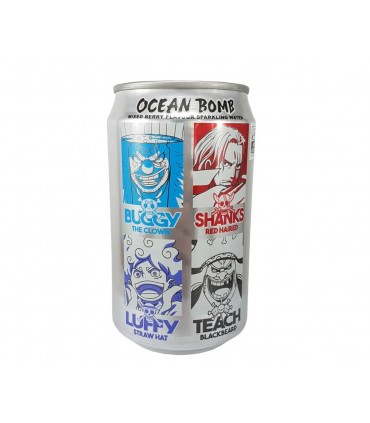 OCEAN BOMB ONE PIECE I 4 IMPERATORI BEVANDA FRIZZANTE AL GUSTO DI FRUTTI DI BOSCO DA 330 ML 1PZ