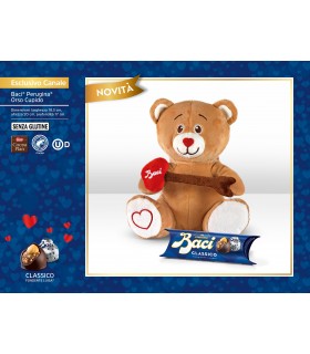 BACI PERUGINA PELUCHE ORSO CUPIDO H.20 CM CON TUBO 3PZ. GR.37.5