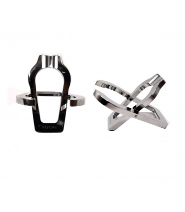 MYON PORTAPIPE IN METALLO CROMATO LUCIDO IN ELEGANTE SCATOLA DA REGALO