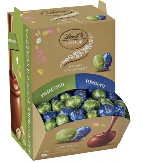 OVETTI LINDOR LINDT PISTACCHIO E FONDENTE 8g. EXPO A BOCCA DI LUPO 2KG (232pz. circa)-( IN PRENOTAZIONE C/O DAL 07/01/2026)