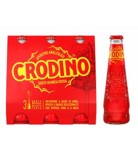 CRODINO ARANCIA ROSSA ANALCOLICO BOTTIGLIA IN VETRO DA 17.5CL  CF. 3 PZ. scadenza 31/10/2025