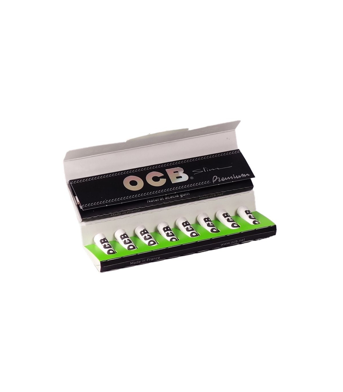 Cartine OCB N°8 Verde Con Angoli Tagliati – Scatola Da 25 Libretti, Formato Classico