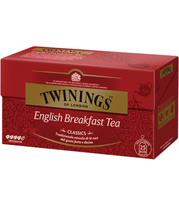 Tè Twinings English Breakfast Classic conf. da 25 bustine
