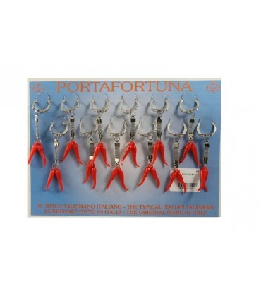 CORNETTO PORTAFORTUNA DOPPIO  CARTELLA DA 12 PZ.