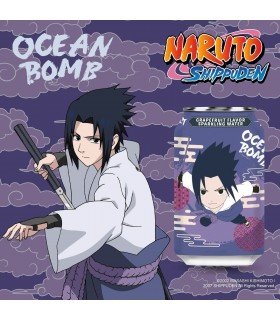 BEVANDA OCEAN BOMB NARUTO SHIPPUDEN SASUKE  BEVANDA FRIZZANTE AL GUSTO DI POMPELMO LATTINA DA 330ML  1PZ