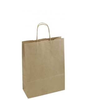 Buste carta manico in cordino misura 36x41  colore Avana Conf. 25 pz.